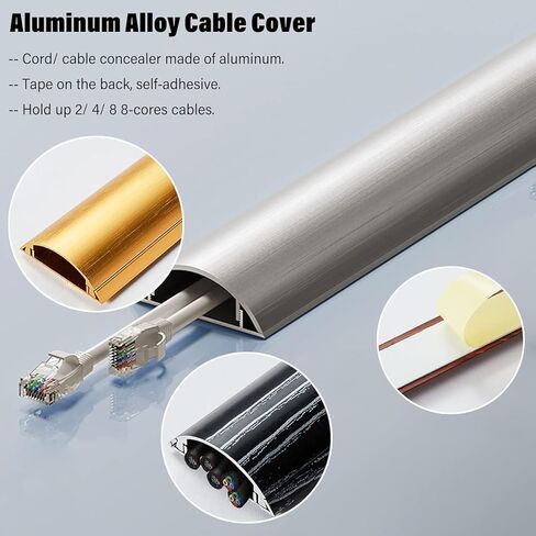 Floor Cable Cover,1m Self-Adhesive Electrical Cord Storage,Hide Telephcable Tv Wire Under. in Saudi Arabia
