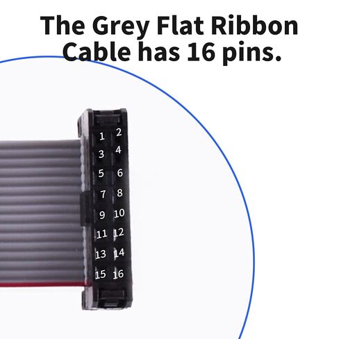 5 Pcs IDC 16 Pin Connector Flat Ribbon Cable,Length 30cm 2mm Pitch,Female to Female Wires IDC Ribbon Cable in Saudi Arabia