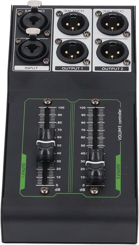 Passive Volume Controller, Stereo Sound Volume Control with 70mm Professional Knob and Gold Plated Connectors, for DVD Sound Card Computer DAC Converter Mobile Phone in Saudi Arabia
