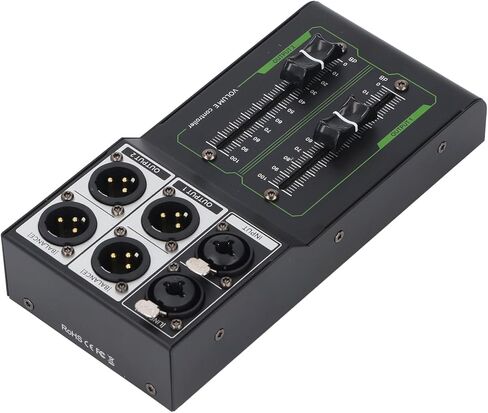 Passive Volume Controller, Stereo Sound Volume Control with 70mm Professional Knob and Gold Plated Connectors, for DVD Sound Card Computer DAC Converter Mobile Phone in Saudi Arabia