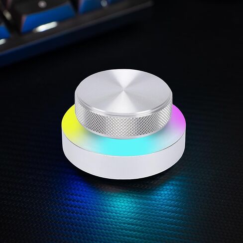 Custom Knob Controller, 3 Connectivity Options BT5.0 2.4G USB C Controller, RGB Lighting Aluminum Alloy Knob with 360 Rotating Shaft & Built in 400mAh Battery, Ideal for DIY in Kuwait