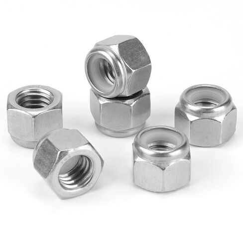 45 Pack 3/8"-16 Lock Nuts, 304 (A2-70) Stainless Steel Nylon Insert Locknuts,Standard Inch Thread Nylock Nuts in Kuwait