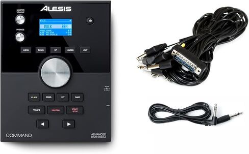 Alesis Command Advanced Drum Module with Cable Snake and Silverline Audio 10ft Auxiliary Cable Bundle in Kuwait