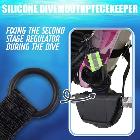 4 Pcs Scuba Diving Regulator Octopus Holder Fin Retainer Lanyards Reflective Webbing Saltwater Resistant for Divers and Snorkelers Deep Diving Recreational Snorkeling in Saudi Arabia