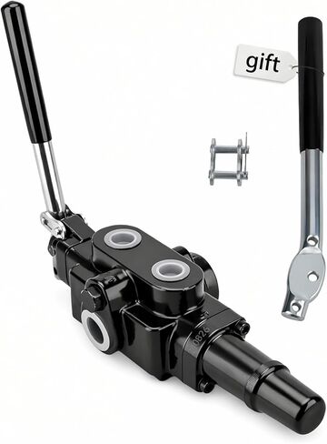 Hydraulic Log Splitter Valve w/ 2 Joystick, Hydraulic Directional Control Valve, 1 Spool 25GPM 3626PSI Hydraulic Loader Valve for Log Splitter, Small Tractors & Loaders in Kuwait