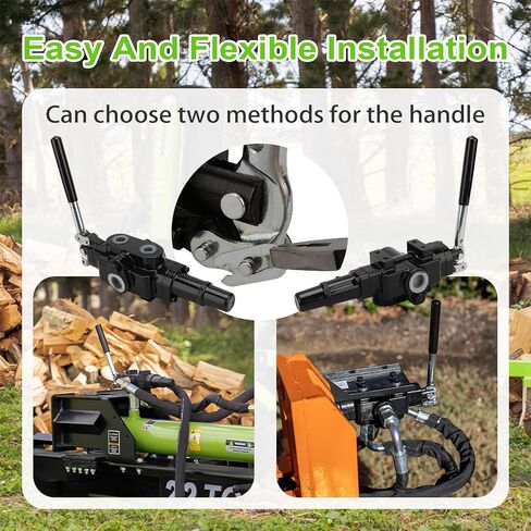 Hydraulic Log Splitter Valve w/ 2 Joystick, Hydraulic Directional Control Valve, 1 Spool 25GPM 3626PSI Hydraulic Loader Valve for Log Splitter, Small Tractors & Loaders in Kuwait