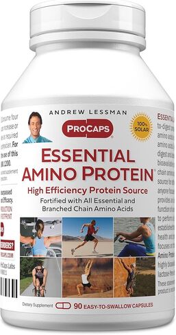 ANDREW LESSMAN Essential Amino Protein 180 Capsules - A Highly Bioavailable Protein Source with Essential and Branched Chain Amino Acids. Supports Structure and Function of Key Organs and Tissues. in Saudi Arabia