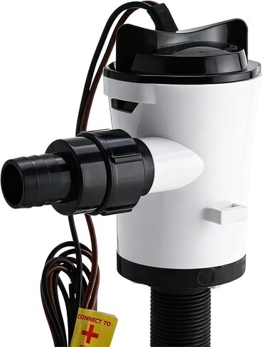 YaeMarine 12V DC 800 GPH Straight Baitwell Livewell Aerator Pump Live Bait Tank Aerator Livewell Pump Submersible Cartridge Boat Bilge Pump in Saudi Arabia