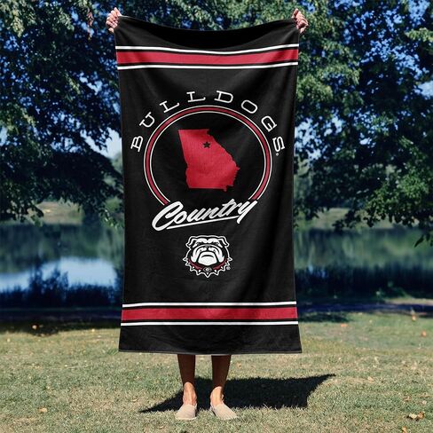 منشفة الشاطئ Northwest Georgia Bulldogs NCAA Homebreak من قطعتين، مقاس 30 × 60 بوصة in Saudi Arabia
