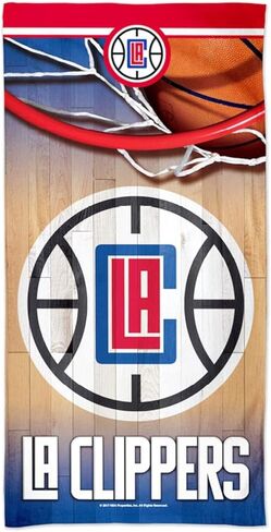 Wincraft Spectra Beach Towel - 30 x 60 inch, Cotton/Polyester, Red, White, or Blue, Los Angeles Clippers Themed in Saudi Arabia
