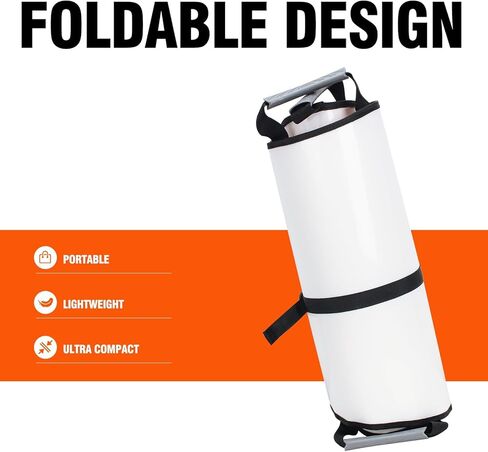 WOOWAVE 45"×18" Foldable Snow Sled，Fits 2 Children or 1 Adult，Ultra Portable, Strong and Durable, Sturdy Fabric Stitching, Handles with Steering，Kid's Winter Fun (Yellow-45 Foldable Extra Cushion) in Kuwait