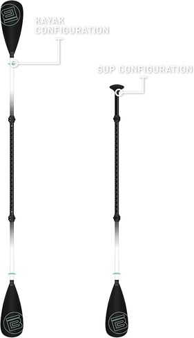 BOTE 4-Piece Kids Hybrid Adjustable Fiberglass Paddle Stand Up Paddle Board Kayak Universal Convertible Axe Blade Paddle Fishing Kayaking Surfing Canoe Family Kids Friendly 4 Piece in Kuwait