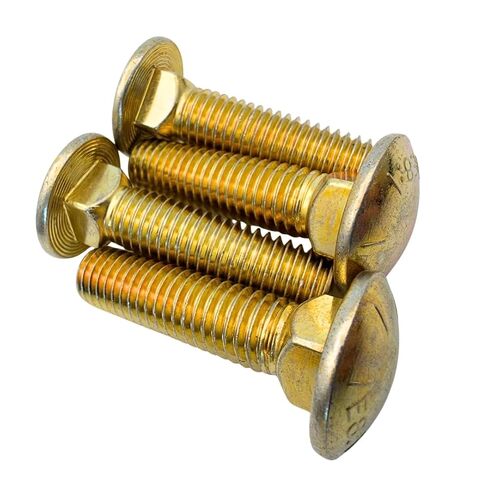 1/2"-13 x 2 Grade 8 Carriage Bolts (4-Pack) – Heavy-Duty Coarse Threaded Bolts – Round Head Square Neck SAE J429 2.0" for Machinery & Construction in Saudi Arabia