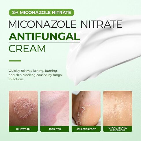 كريم مضاد للفطريات من إنليفاي لقدم الرياضيين: علاج مضاد للفطريات مع 2% نترات ميكونازول لحكة جوك السعفة - سريع الامتصاص وغير دهني لعشاق الصالة الرياضية للاستخدام اليومي (3.4 أونصة) in Kuwait