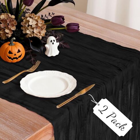 2 Pack Pink Cheesecloth Table Runner, 10Ft Boho Gauze Cheese Cloth Table Runners for Wedding, Party, Dinner, Baby Shower, 120 Inches Long Table Runner for Valentine's Day, Easter, Mother's Day Decor in Saudi Arabia