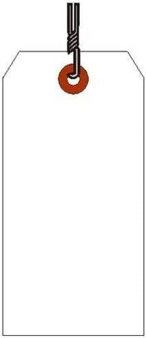 #6 Shipping Tag, Pre-Wired, White, 2-5/8" x 5-1/4", HVY Wt, Fiber Reinforced Hole - Pack of 25 in Saudi Arabia