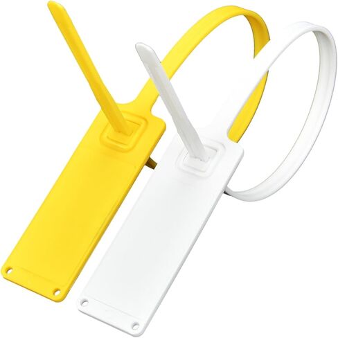 10pcs HF/UHF NFC Rfid Cable Tie Tag Eletronic Plastic Seal Tags Writable NFC Tags Self-Locking Security Numbered Zip Ties Seals (White with UHF, 10pcs) in Saudi Arabia
