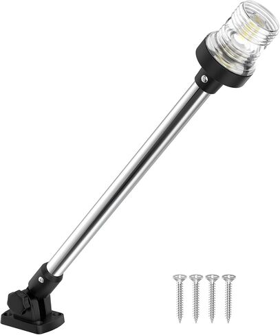 12 بوصة ضوء مرساة ضوء صارم للقوارب، أضواء الملاحة قارب أبيض LED مقاوم للماء IP67، أضواء الجري البحرية الخلفية LED للعائم، قارب جون، قوارب الصيد in Kuwait