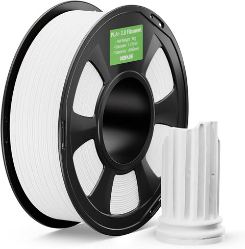 DEEPLEE PLA+ 2.0 Filament 1.75mm, Stronger Toughness 3D Printer Filament, White 1KG, Upgrade PLA Plus 3D Printer Filament, High Speed PLA+ Filament for Most FDM 3D Drucker in Saudi Arabia