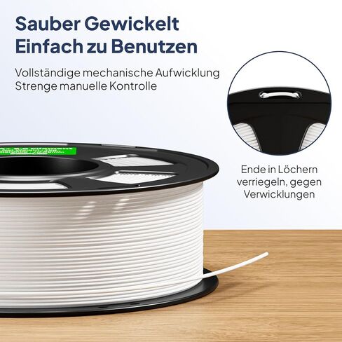 DEEPLEE PLA+ 2.0 Filament 1.75mm, Stronger Toughness 3D Printer Filament, White 1KG, Upgrade PLA Plus 3D Printer Filament, High Speed PLA+ Filament for Most FDM 3D Drucker in Saudi Arabia