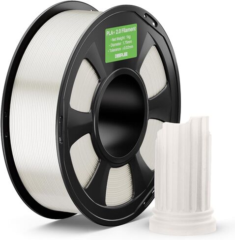 DEEPLEE PLA+ 2.0 Filament 1.75mm, Stronger Toughness 3D Printer Filament, White 1KG, Upgrade PLA Plus 3D Printer Filament, High Speed PLA+ Filament for Most FDM 3D Drucker in Saudi Arabia