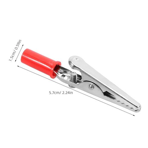 60pcs Stainless Steel Insulated Alligator Clips - Wire Cable Clamps for Probe Electrical Testing - Small Test Clamps for Circuit Board, Laboratory Experiments in Saudi Arabia