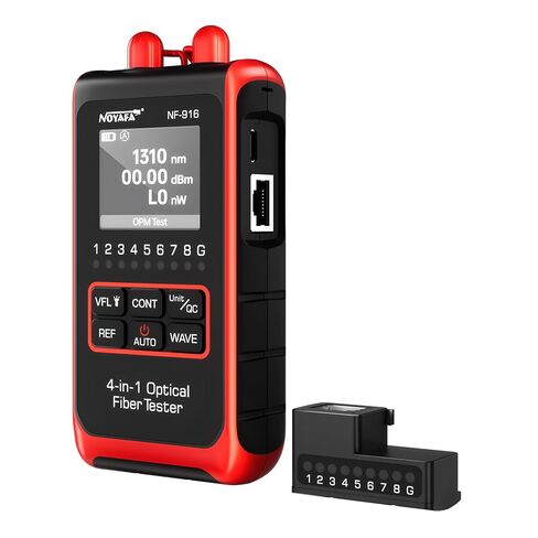 NF-916 4 في 1 جهاز اختبار الألياف البصرية، مقياس الطاقة الضوئية VFL REF FC SC ST، محدد موقع الأخطاء البصرية، أدوات الشبكة بشاشة عرض LCD in Kuwait
