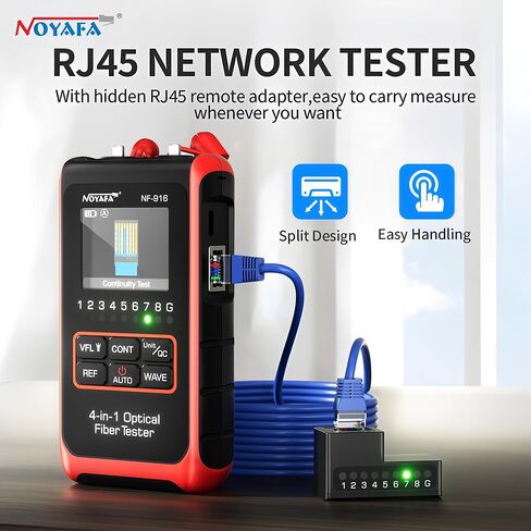 NF-916 4 في 1 جهاز اختبار الألياف البصرية، مقياس الطاقة الضوئية VFL REF FC SC ST، محدد موقع الأخطاء البصرية، أدوات الشبكة بشاشة عرض LCD in Kuwait