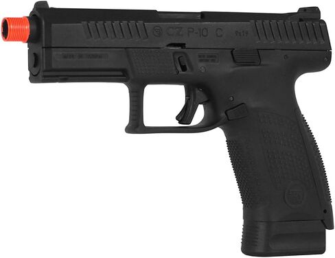 ASG CZ P-10C CO2 Airsoft Pistol - Blowback Airsoft Gun - Adjustable Hop-Up - Metal Slide - Threaded Barrel/Optic Ready - FDE - 6mm Airsoft BB in Kuwait