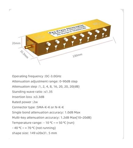 SMA/N نوع DC-3/4 جيجا هرتز 0-30/60/90 ديسيبل 2/5/10 واط مخفف إشارة المفتاح المتغير (0-30 ديسيبل 5 واط، DC-3 جيجا هرتز) in Kuwait