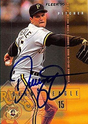 Sports Memorabilia Autograph Warehouse 244503 Denny Neagle Autographed Baseball Card - Pittsburgh Pirates, FT 1995 Fleer - No. 486 in Saudi Arabia