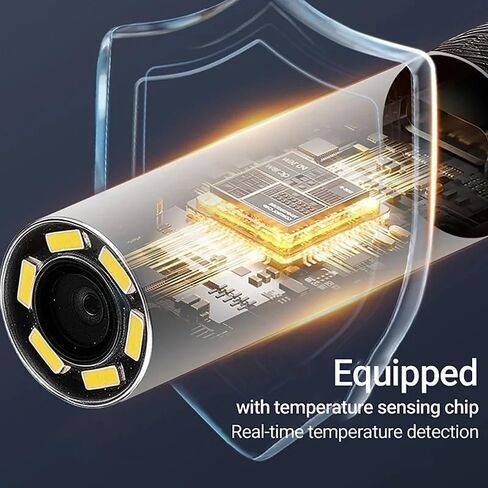 360 ° Rotating Dual-Lens Endoscope, 3.9/6.0MM 5-inch IPS Endoscope Inspection Camera, Mechanical Industrial Endoscope(1.5m,5.0 inch Screen) in Saudi Arabia