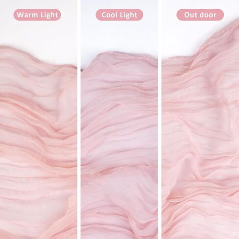 Dusty Pink Cheesecloth Table Runner, 10 FT Boho Rustic Cheese Cloth Gauze, 35x120 Inches Centerpieces Decor for Wedding Spring Easter Baby Bridal Shower Party Decoration, 1 Pack in Saudi Arabia