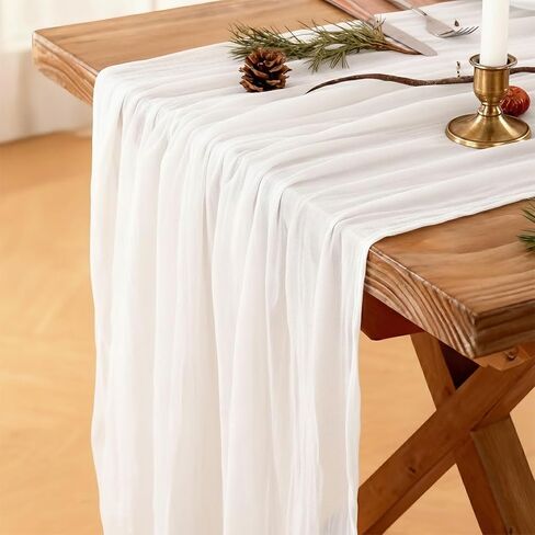 Dusty Pink Cheesecloth Table Runner, 10 FT Boho Rustic Cheese Cloth Gauze, 35x120 Inches Centerpieces Decor for Wedding Spring Easter Baby Bridal Shower Party Decoration, 1 Pack in Saudi Arabia
