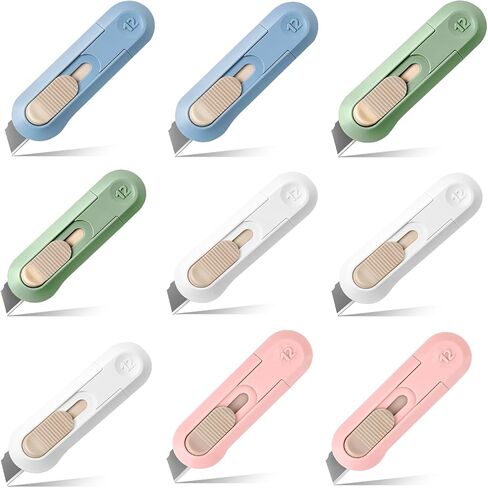 4 PSC Box Cutter,Retractable Box Opener, Package Opener, Easy Slide Retractable Cute Utility Knife For Opening Daily Express Boxes, Envelopes, Packages, Paper tapes and more (4 PSC Box Cutter) in Kuwait