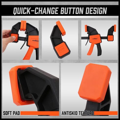 HORUSDY 8-Pack Bar Clamps for Woodworking, 12" and 6" Bar Clamps, Wood Working Clamp Sets, Quick Clamps F Clamp with 150 LBS Load Limit (8-Pack Wood Clamps) in Kuwait