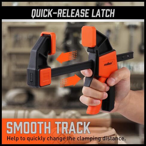 HORUSDY 8-Pack Bar Clamps for Woodworking, 12" and 6" Bar Clamps, Wood Working Clamp Sets, Quick Clamps F Clamp with 150 LBS Load Limit (8-Pack Wood Clamps) in Kuwait