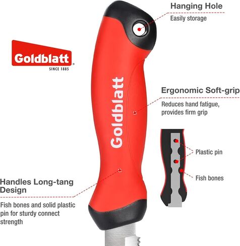 Goldblatt Stainless Steel Roofing & Flooring Knife - Linoleum Cutter with Soft-Grip Handle, Hook Knife for Cutting Carpet, Cable Skinning, Wallpaper, Turf in Kuwait