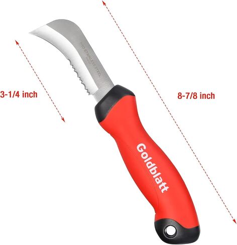 Goldblatt Stainless Steel Roofing & Flooring Knife - Linoleum Cutter with Soft-Grip Handle, Hook Knife for Cutting Carpet, Cable Skinning, Wallpaper, Turf in Kuwait