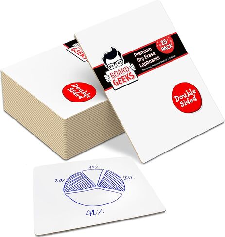 12 Small Dry Erase Board for Kids - White Board for Kids, Students and Teachers | Durable, Portable Kids Mini Whiteboard | Double Sided Small White Boards | Lined and Plain, 9"x12" in Kuwait