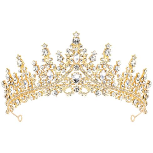 TOBATOBA Crown for Women Crystal Queen Crown Princess Tiara, coronas para 15 años corona para pastel, Wedding Tiara for Bride Bridal Hair Accessories Birthday Prom Pageant Party Halloween in Saudi Arabia