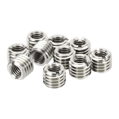 10 Pcs Thread Adapter Sleeve Reducing Nut, M8 x 1.25 Male to M6 x 1 Female Thread Stainless Steel Repair Insert Nut Screw 20mm Length Reducer Conversion Fastener in Saudi Arabia