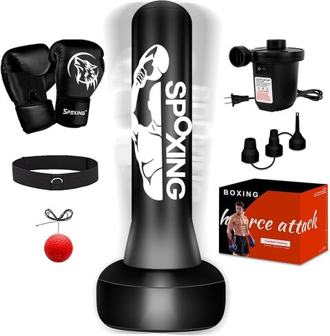 Freestanding Punching Bag for Adults,70" Heavy Duty Boxing Bag with Stand, Kickboxing and MMA Muay Thai Training Equipment for Men and Women Beginners in Saudi Arabia
