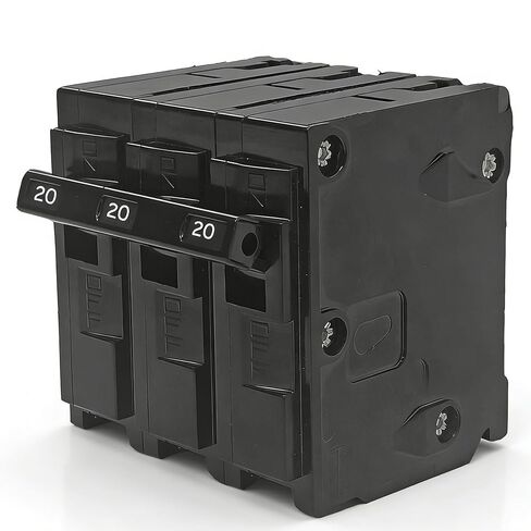 Q320 Circuit Breaker, 3-Pole 20-Amp, 120/240V, Plug-in Standard, Thermal Magnetic Protection, Fits Siemens EQ/EQL/SEQ/EQG/PL/ES Series Loadcentres in Kuwait
