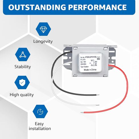277V to 120V Magnetic Step Down Voltage Transformer, 25VA Max Load Compact Enclosed Transformer for Lighting Controls, sensors, HVAC Systems Industrial Installations in Kuwait