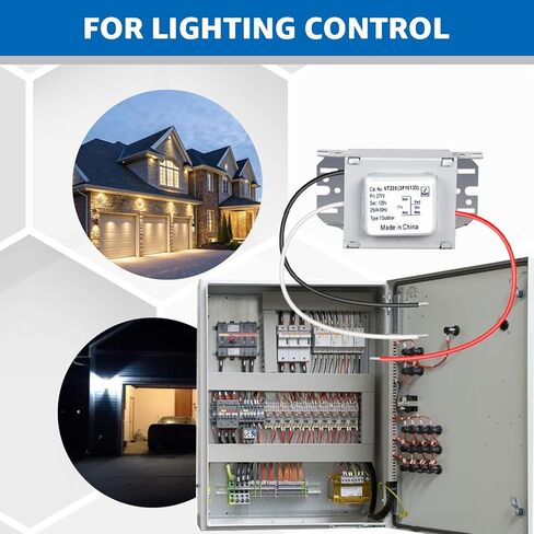 277V to 120V Magnetic Step Down Voltage Transformer, 25VA Max Load Compact Enclosed Transformer for Lighting Controls, sensors, HVAC Systems Industrial Installations in Kuwait