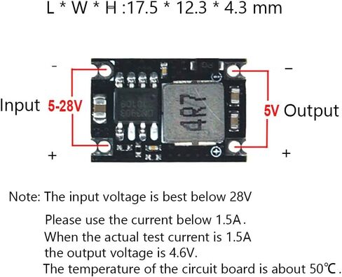 5-Pack MP1584EN Buck Converter Module - 5V/1.8A Step-Down Regulator 5-30V Input to 5V Output, Mini360 DC-DC Board for Drones/Small Aircraft/Arduino/Robotics Power Systems​​ in Saudi Arabia