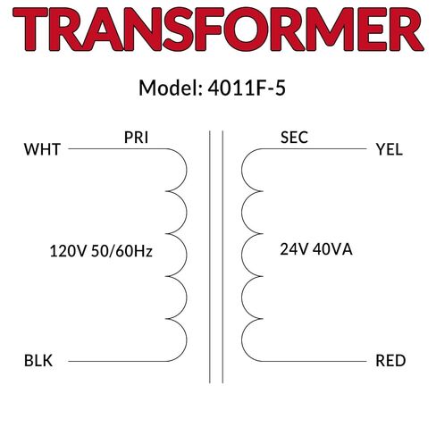 46-24124-06 4011F-5 HVAC Transformer 120V to 24V 40VA for Rh-eem Basler Electric Furnaces HVAG Equipment BE161640GDD 29M7101 0037 G19 with Channel 2 Hole Mount in Kuwait