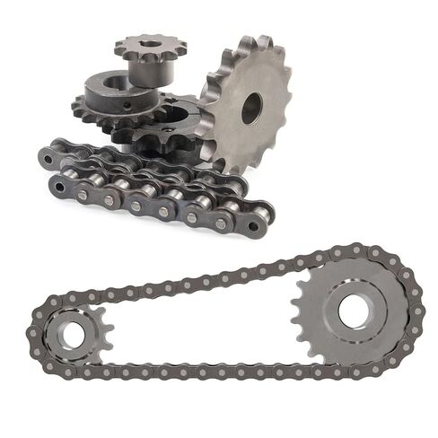 uxcell #25 Chain Roller Sprocket 10mm Bore 29mm OD, 13 Tooth C45 Carbon Steel ANSI #25 Roller Sprocket Round Hole with 4x1.8mm Keyway & Set Screws for ISO 04C Chain, Black in Kuwait