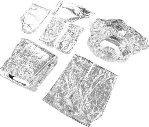 Jeffergarden Heat Insulated Suit, Fireproof Aluminized Clothing with Helmet Jacket Pants Gloves Shoe Covers, for High Temperature Workers Firefighters in Boiler Welding Forestry Engineering in Saudi Arabia